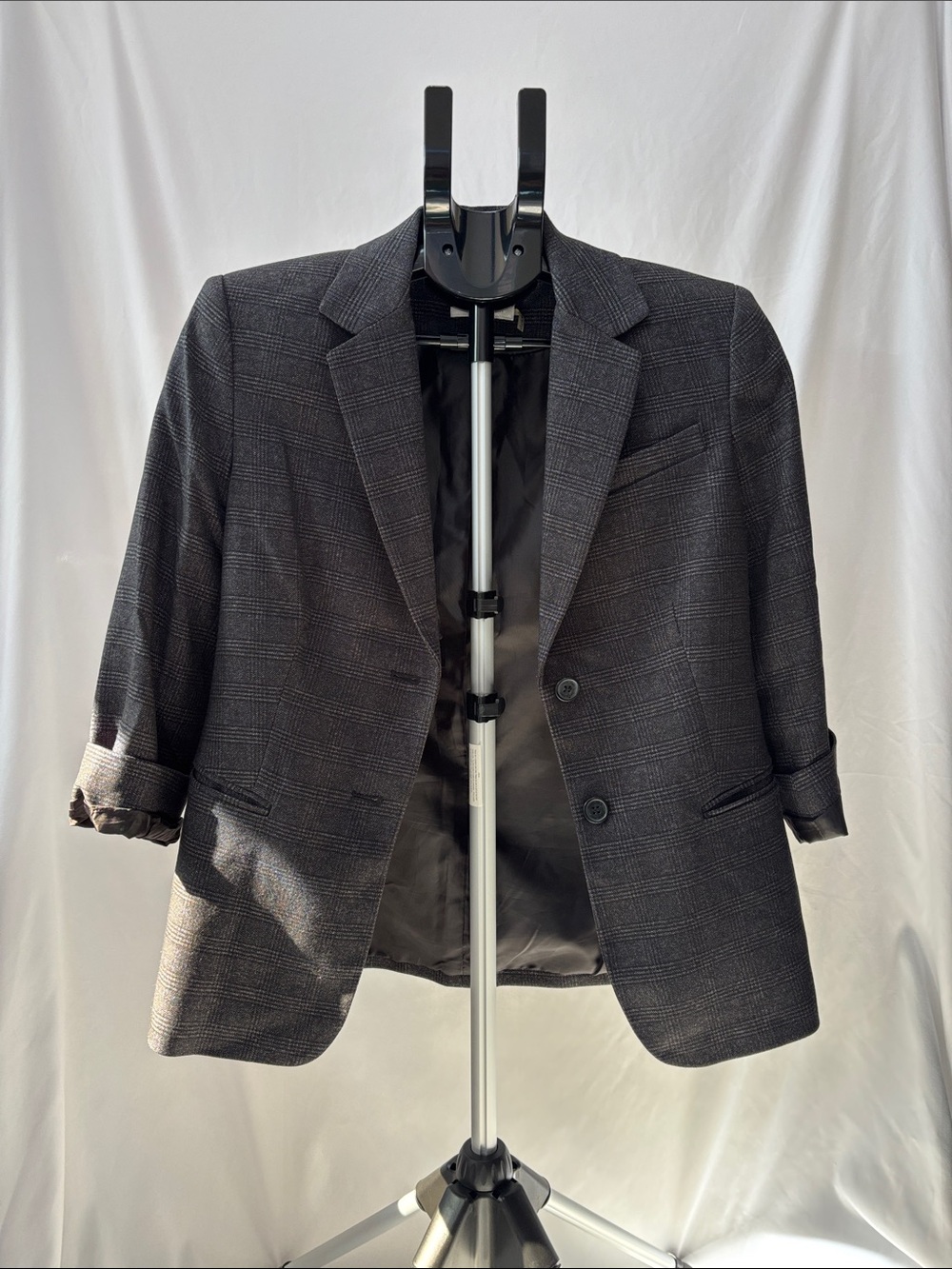 Calvin Klein Charcoal Glen Plaid Sport Coat